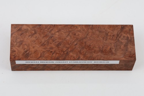 Sekwoja czeczot Sequoia Redwood Burl stabilizowane drewno na rękojeść noża stabilized wood for knife