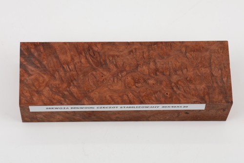 Sekwoja czeczot Sequoia Redwood Burl stabilizowane drewno na rękojeść noża stabilized wood for knife