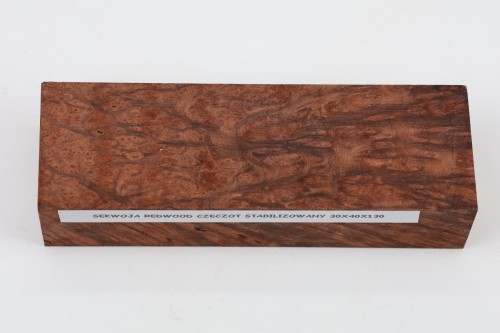 Sekwoja czeczot Sequoia Redwood Burl stabilizowane drewno na rękojeść noża stabilized wood for knife