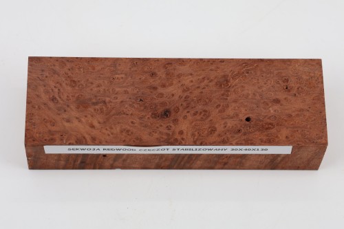 Sekwoja czeczot Sequoia Redwood Burl stabilizowane drewno na rękojeść noża stabilized wood for knife