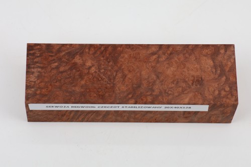 Sekwoja czeczot Sequoia Redwood Burl stabilizowane drewno na rękojeść noża stabilized wood for knife