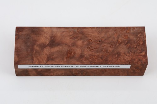 Sekwoja czeczot Sequoia Redwood Burl stabilizowane drewno na rękojeść noża stabilized wood for knife