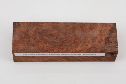 Sekwoja czeczot Sequoia Redwood Burl stabilizowane drewno na rękojeść noża stabilized wood for knife