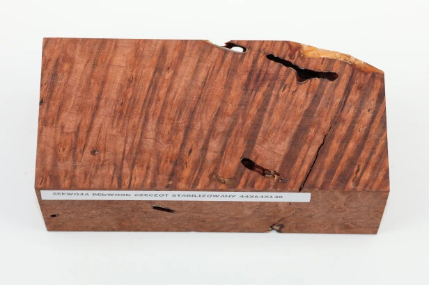 Sekwoja czeczot Sequoia Redwood Burl stabilizowane drewno na biżuterię stabilized wood for jewelry