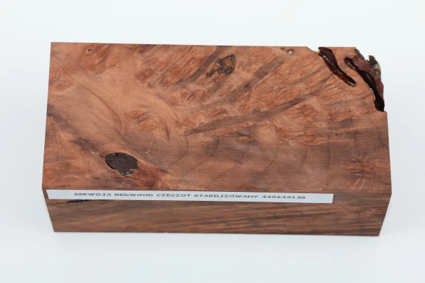 Sekwoja czeczot Sequoia Redwood Burl stabilizowane drewno na biżuterię stabilized wood for jewelry