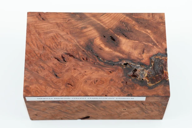 Sekwoja czeczot Sequoia Redwood Burl stabilizowane drewno na biżuterię stabilized wood for jewelry
