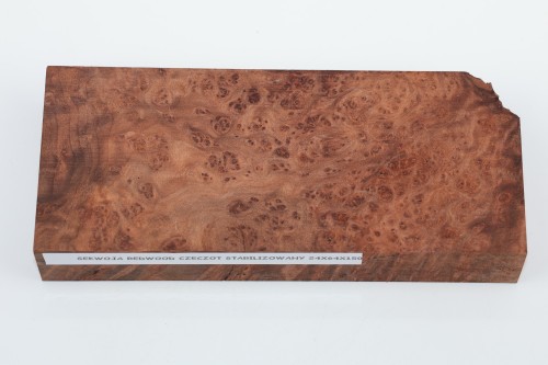 Sekwoja czeczot Sequoia Redwood Burl stabilizowane drewno na biżuterię stabilized wood for jewelry