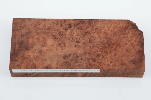 Sekwoja czeczot Sequoia Redwood Burl stabilizowane drewno na biżuterię stabilized wood for jewelry