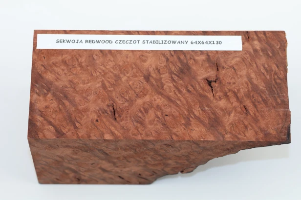 Sekwoja czeczot Sequoia Redwood Burl stabilizowane drewno na biżuterię stabilized wood for jewelry