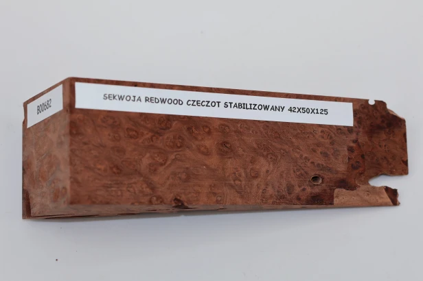 Sekwoja czeczot Sequoia Redwood Burl stabilizowane drewno na biżuterię stabilized wood for jewelry
