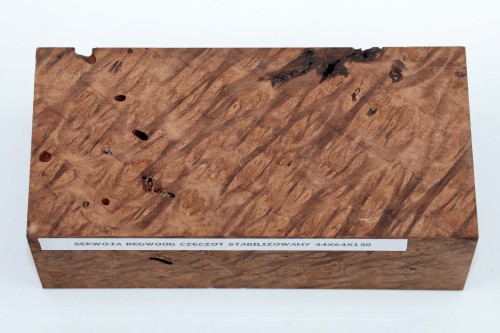 Sekwoja czeczot Sequoia Redwood Burl stabilizowane drewno na biżuterię stabilized wood for jewelry