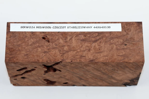 Sekwoja czeczot Sequoia Redwood Burl stabilizowane drewno na biżuterię stabilized wood for jewelry