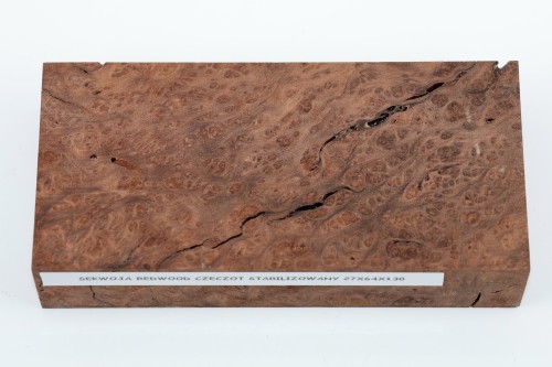 Sekwoja czeczot Sequoia Redwood Burl stabilizowane drewno na biżuterię stabilized wood for jewelry