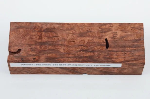 Sekwoja czeczot Sequoia Redwood Burl stabilizowane drewno na biżuterię stabilized wood for jewelry