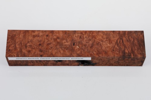 Sekwoja czeczot Sequoia Redwood Burl stabilizowane drewno na biżuterię stabilized wood for jewelry