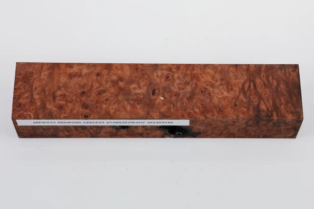 Sekwoja czeczot Sequoia Redwood Burl stabilizowane drewno na biżuterię stabilized wood for jewelry