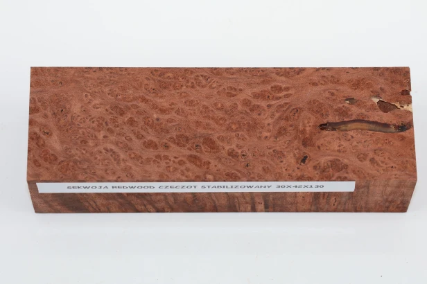 Sekwoja czeczot Sequoia Redwood Burl stabilizowane drewno na biżuterię stabilized wood for jewelry