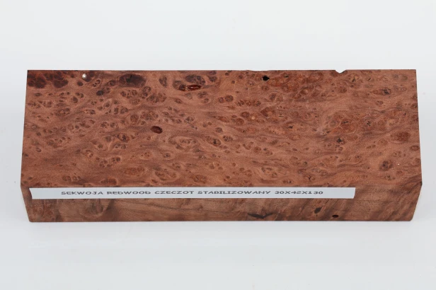 Sekwoja czeczot Sequoia Redwood Burl stabilizowane drewno na biżuterię stabilized wood for jewelry