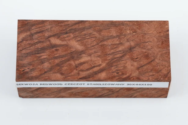 Sekwoja czeczot Sequoia Redwood Burl stabilizowane drewno na biżuterię stabilized wood for jewelry