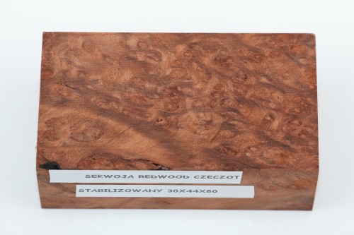 Sekwoja czeczot Sequoia Redwood Burl stabilizowane drewno na biżuterię stabilized wood for jewelry