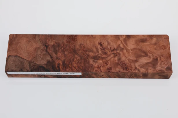 Sekwoja czeczot Sequoia Redwood Burl stabilizowane drewno na biżuterię stabilized wood for jewelry