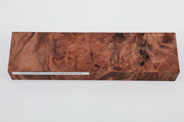 Sekwoja czeczot Sequoia Redwood Burl stabilizowane drewno na biżuterię stabilized wood for jewelry