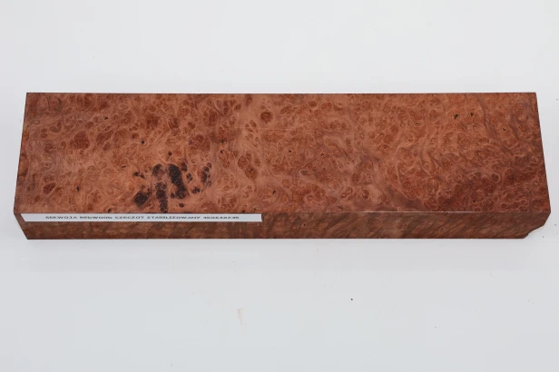 Sekwoja czeczot Sequoia Redwood Burl stabilizowane drewno na biżuterię stabilized wood for jewelry