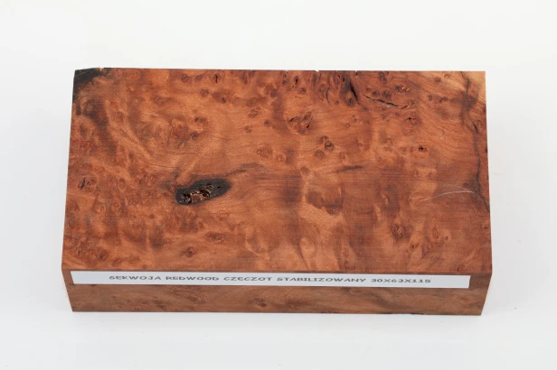 Sekwoja czeczot Sequoia Redwood Burl stabilizowane drewno na biżuterię stabilized wood for jewelry