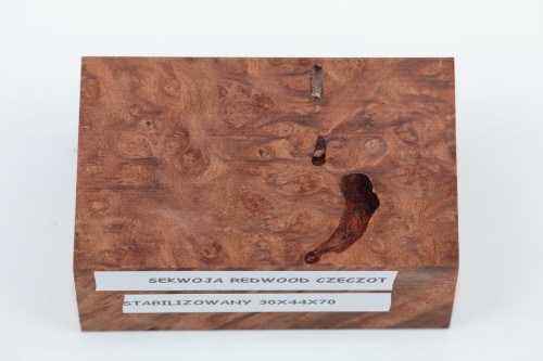 Sekwoja czeczot Sequoia Redwood Burl stabilizowane drewno na biżuterię stabilized wood for jewelry