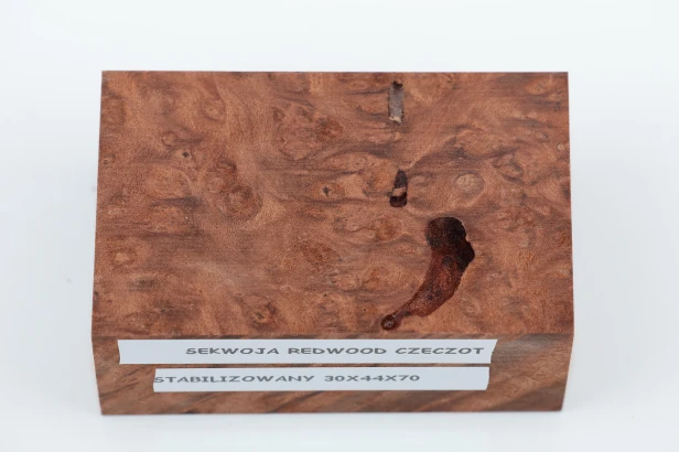 Sekwoja czeczot Sequoia Redwood Burl stabilizowane drewno na biżuterię stabilized wood for jewelry
