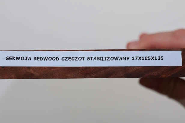 Sekwoja czeczot Sequoia Redwood Burl stabilizowane drewno na biżuterię stabilized wood for jewelry