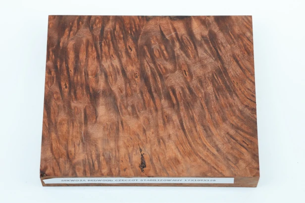 Sekwoja czeczot Sequoia Redwood Burl stabilizowane drewno na biżuterię stabilized wood for jewelry