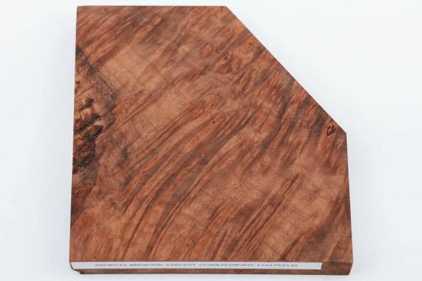Sekwoja czeczot Sequoia Redwood Burl stabilizowane drewno na biżuterię stabilized wood for jewelry