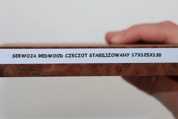 Sekwoja czeczot Sequoia Redwood Burl stabilizowane drewno na biżuterię stabilized wood for jewelry