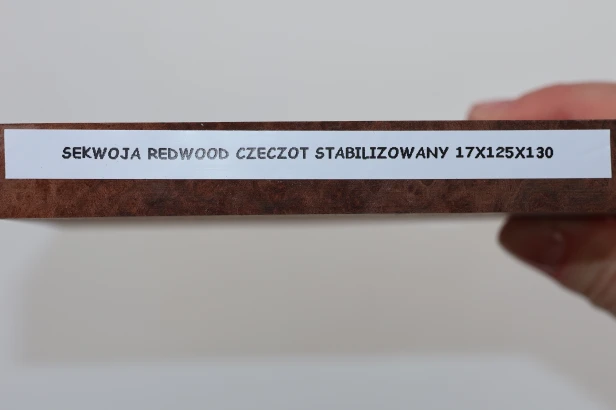 Sekwoja czeczot Sequoia Redwood Burl stabilizowane drewno na biżuterię stabilized wood for jewelry