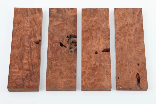Sekwoja czeczot Sequoia Redwood Burl stabilizowane drewno na biżuterię stabilized wood for jewelry