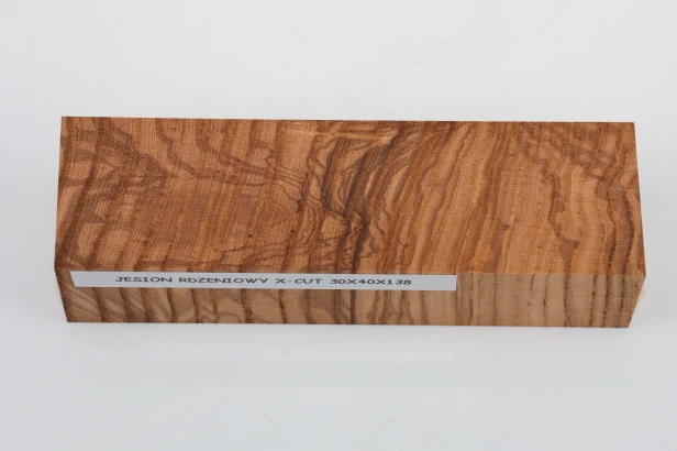 Jesion Rdzeniowy Oliwkowy Olive Heartwood Ash X-CUT drewno na rękojeść noża wood for knife