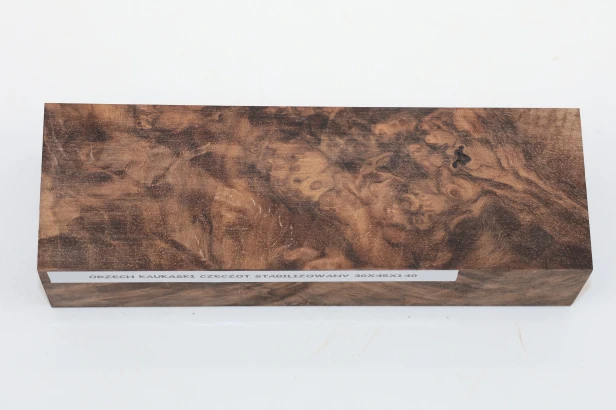 Orzech Kaukaski Czeczot Burl Caucasian Walnut stabilizowane drewno na rękojeść noża stabilized wood for knifes