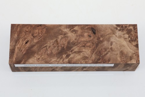 Orzech Kaukaski Czeczot Burl Caucasian Walnut stabilizowane drewno na rękojeść noża stabilized wood for knifes