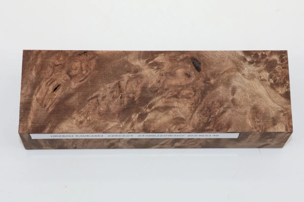 Orzech Kaukaski Czeczot Burl Caucasian Walnut stabilizowane drewno na rękojeść noża stabilized wood for knifes