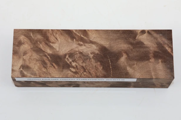 Orzech Kaukaski Czeczot Burl Caucasian Walnut stabilizowane drewno na rękojeść noża stabilized wood for knifes
