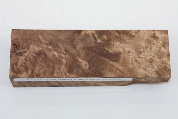 Orzech Kaukaski Czeczot Burl Caucasian Walnut stabilizowane drewno na rękojeść noża stabilized wood for knifes