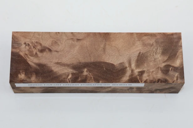 Orzech Kaukaski Czeczot Burl Caucasian Walnut stabilizowane drewno na rękojeść noża stabilized wood for knifes