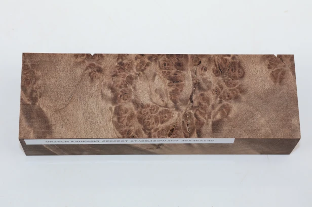 Orzech Kaukaski Czeczot Burl Caucasian Walnut stabilizowane drewno na rękojeść noża stabilized wood for knifes