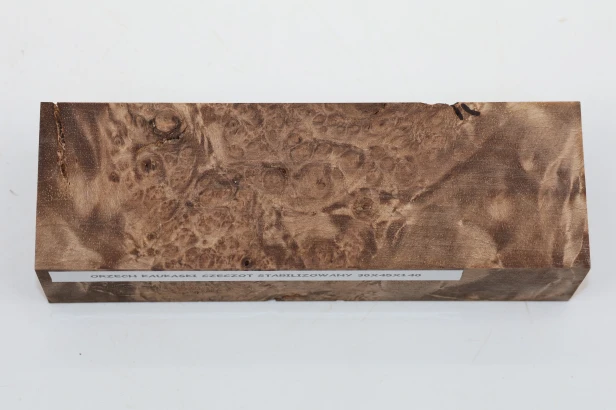 Orzech Kaukaski Czeczot Burl Caucasian Walnut stabilizowane drewno na rękojeść noża stabilized wood for knifes