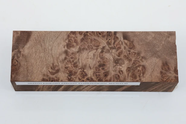Orzech Kaukaski Czeczot Burl Caucasian Walnut stabilizowane drewno na rękojeść noża stabilized wood for knifes
