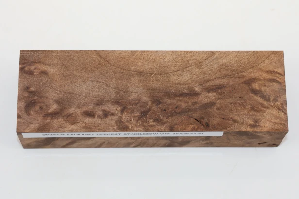Orzech Kaukaski Czeczot Burl Caucasian Walnut stabilizowane drewno na rękojeść noża stabilized wood for knifes