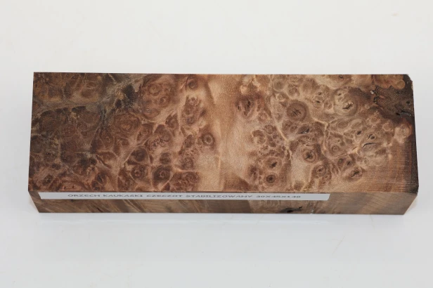 Orzech Kaukaski Czeczot Burl Caucasian Walnut stabilizowane drewno na rękojeść noża stabilized wood for knifes