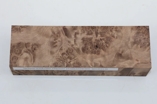Orzech Kaukaski Czeczot Burl Caucasian Walnut stabilizowane drewno na rękojeść noża stabilized wood for knifes