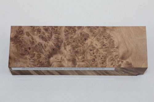 Orzech Kaukaski Czeczot Burl Caucasian Walnut stabilizowane drewno na rękojeść noża stabilized wood for knifes